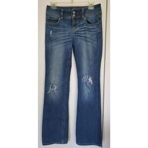 Vintage - Victoria's Secret VS Hipster Medium Wash Destructive Jeans - Size 2